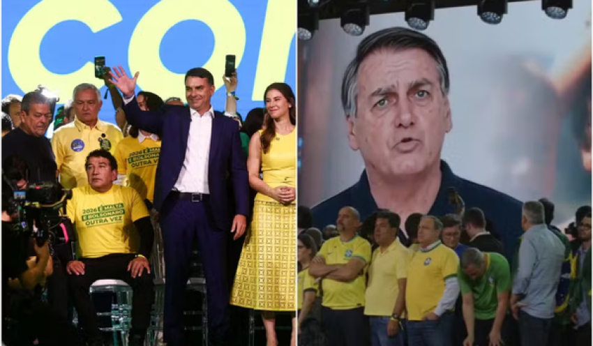 Nunes Marques será relator de ação do PT contra Flávio e PL por vídeo de Bolsonaro feito com IA exibido na convenção