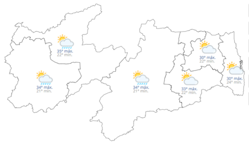 Previsão do tempo hoje, 19 de Março de 2026