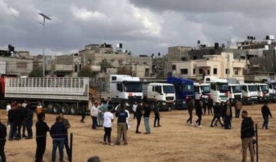 Caminhões com combustível e equipamentos entram em Gaza para instalar hospital de campanha